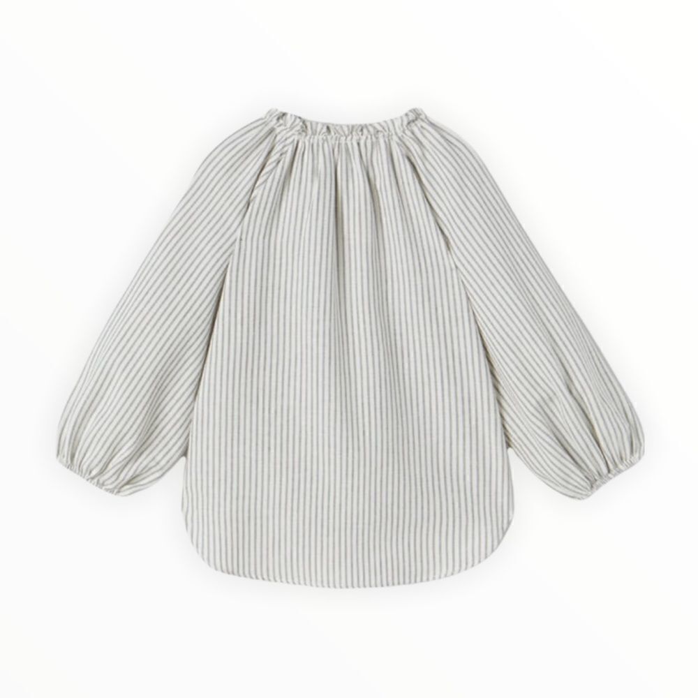 ZARA Kids Ecru Striped Oversized Blouse NWT Size 7 or 9 - Picture 3 of 7